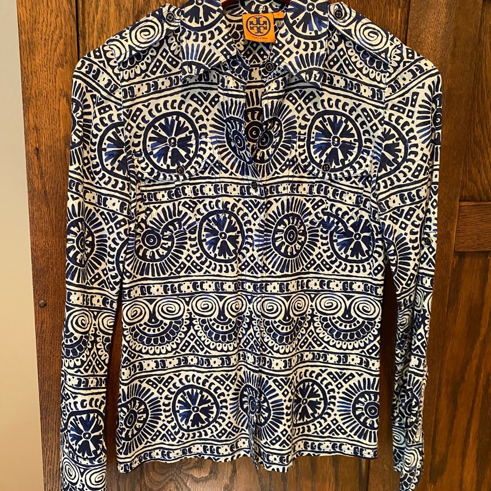 Tory Burch Ikat print blouse